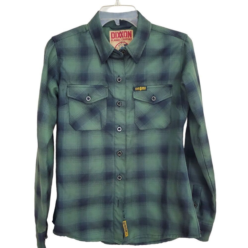 Dixxon Womens Shirt Medium Flannel Green Fireside Black Rifle Coffee Company